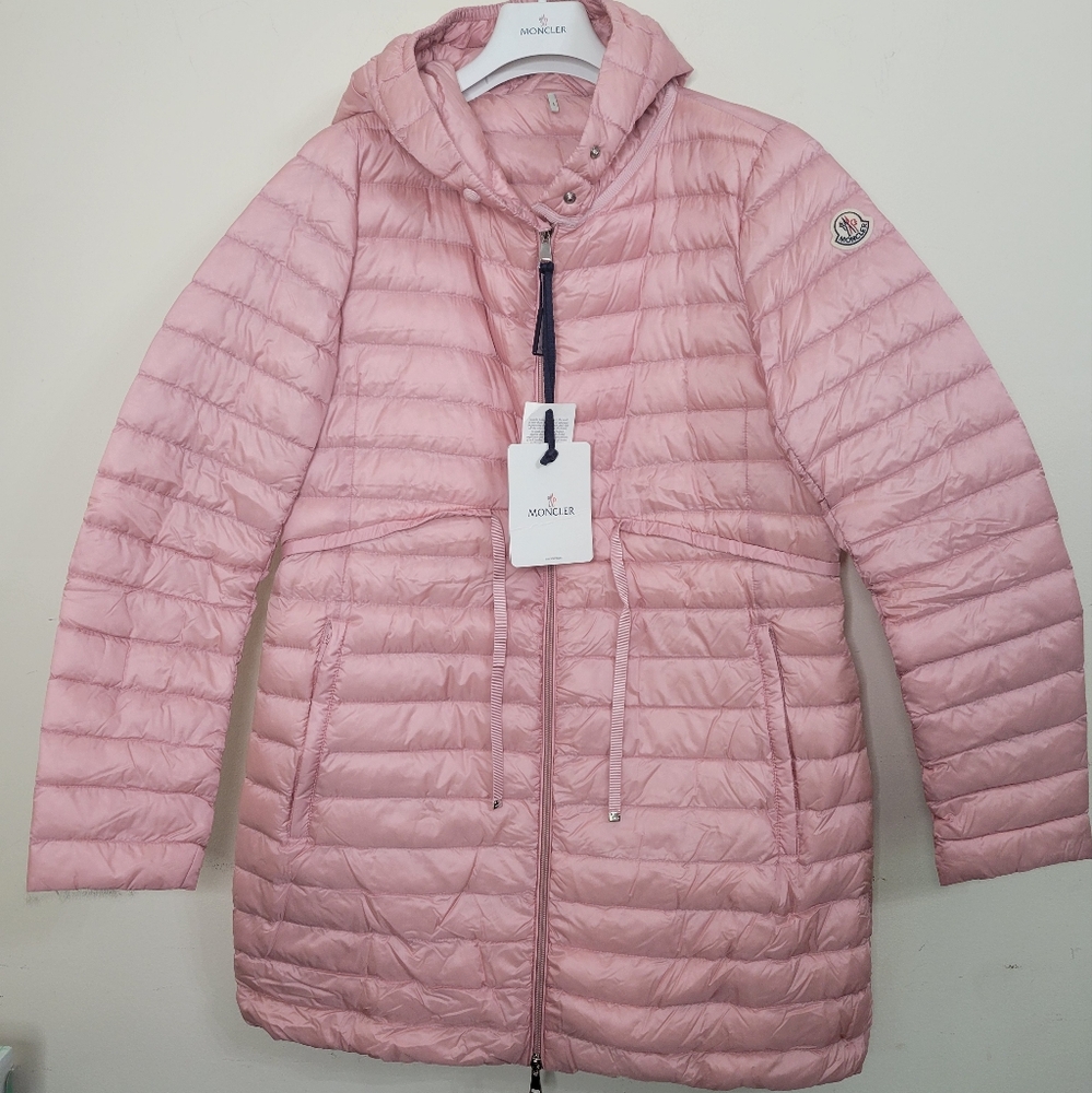 Moncler barbel down jacket pink size 5 XL NWT
